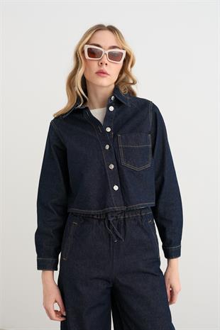 0185 KISA DENIM GOMLEK