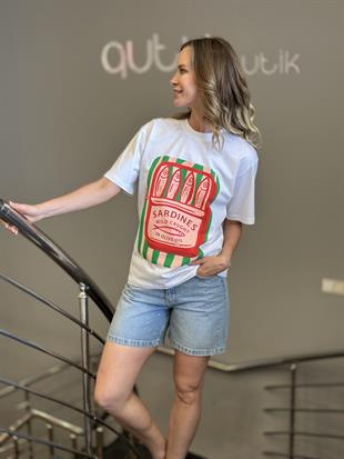 0246110 SARDINES YAZILI TSHIRT