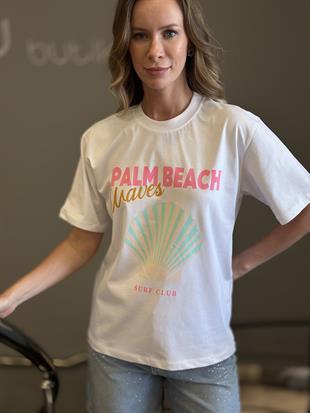 0246111 PALM BEACH YAZILI TSHIRT