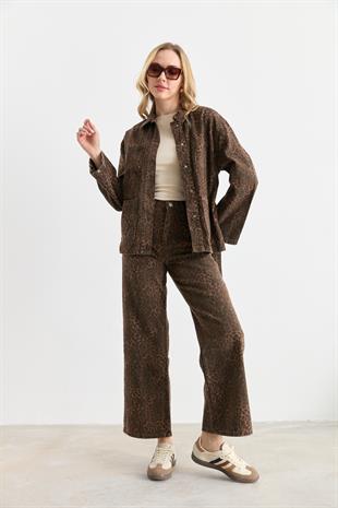0248 GABARDIN LEOPAR PANTOLON