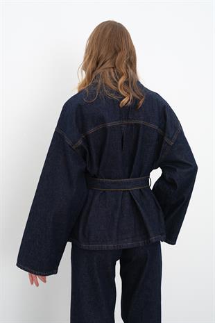 0274 PATLI YAKA DENIM GOMLEK