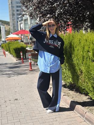 0756 SWISS ALPS YAZILI SWEAT