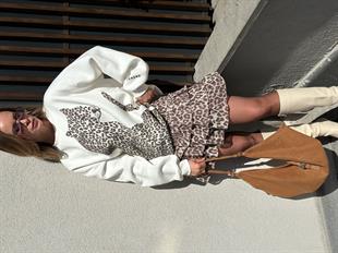 0965 LEOPAR BASKILI SWEAT