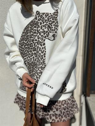 0965 LEOPAR BASKILI SWEAT
