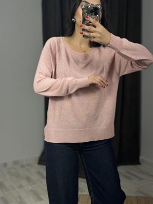 10557 BISIKLET YAKA SIMLI BASIC INCE TRIKO KAZAK