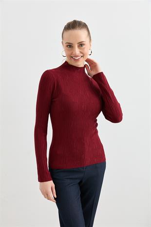 10631 DIK YAKA INCE DOKULU TRIKO