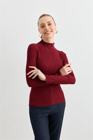 10631 DIK YAKA INCE DOKULU TRIKO