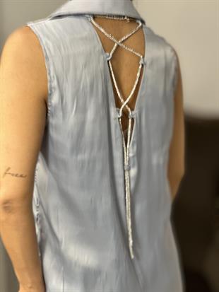 1190 SIRT TASLI SERIT DETAYLI BLUZ