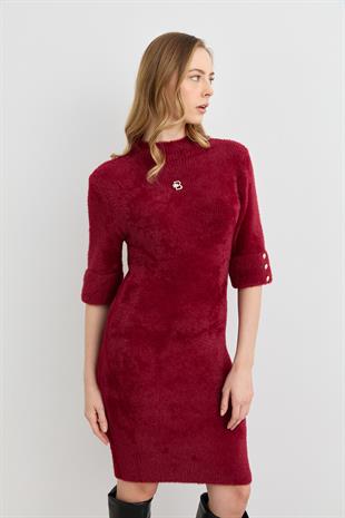 140221 KISA KOLLU ANGORA ELBISE