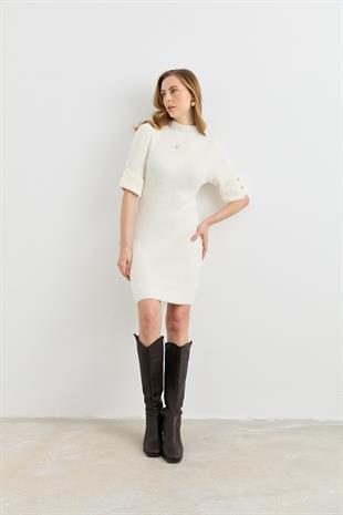 140221 KISA KOLLU ANGORA ELBISE