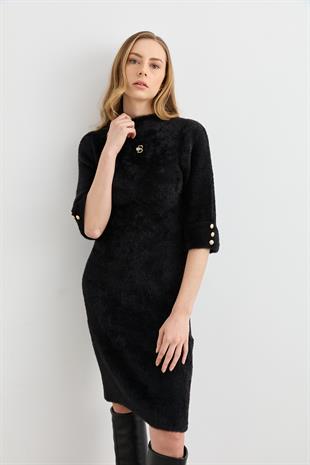 140221 KISA KOLLU ANGORA ELBISE