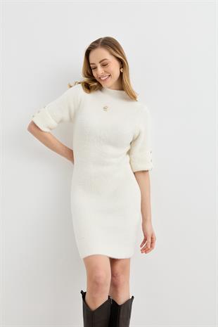 140221 KISA KOLLU ANGORA ELBISE