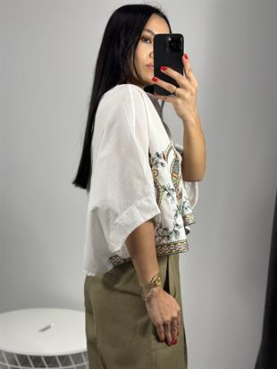 1416 BALIK NAKISLI GOMLEK