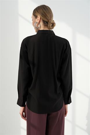 1433 TRIKO DETAYLI GOMLEK