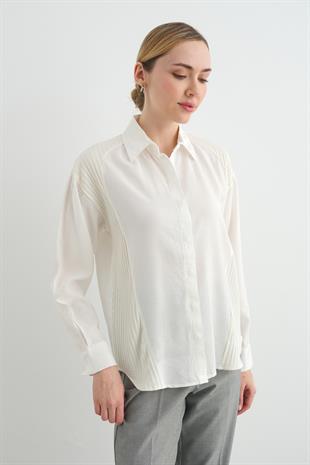 1433 TRIKO DETAYLI GOMLEK