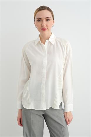 1433 TRIKO DETAYLI GOMLEK