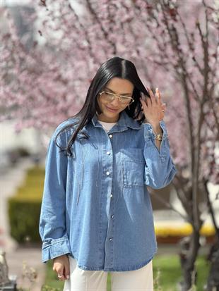 1556 ZINCIR DETAYLI KOT GOMLEK