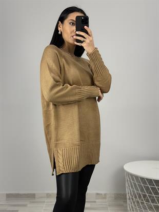 15969 BISIKLET YAKA TUNIK