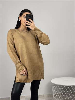 15969 BISIKLET YAKA TUNIK
