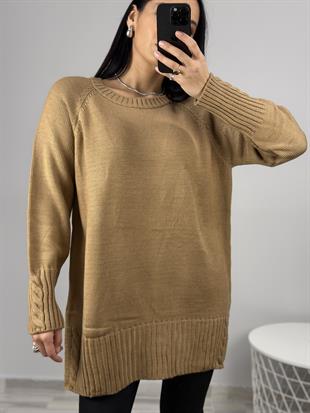 15969 BISIKLET YAKA TUNIK