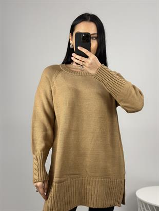 15969 BISIKLET YAKA TUNIK