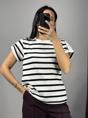 16134 CIZGILI GARNILI TSHIRT