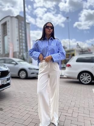 16168 MANSETI SERITLI GOMLEK