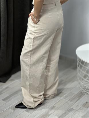 16262 PILELI KETEN PANTOLON