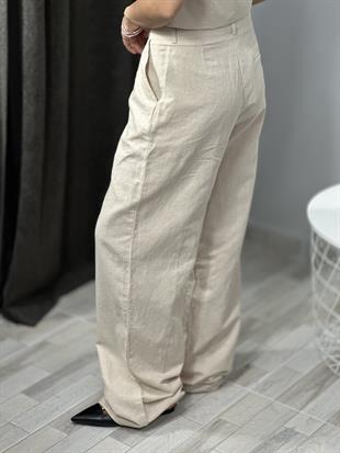 16262 PILELI KETEN PANTOLON