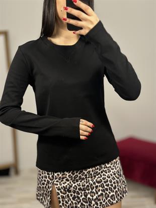 16364 UZUN KOLLU BISIKLET YAKA TSHIRT