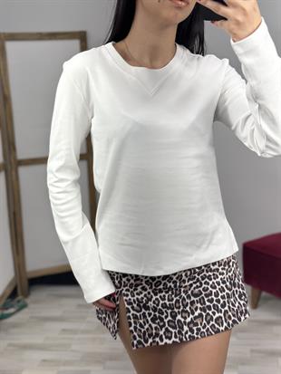 16364 UZUN KOLLU BISIKLET YAKA TSHIRT