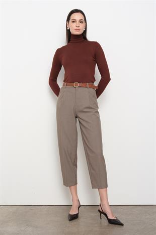 16394 KEMERLI KUMAS PANTOLON