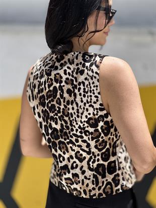 16432 LEOPAR DESEN BAGCIKLI YELEK