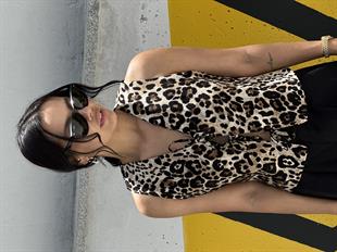 16432 LEOPAR DESEN BAGCIKLI YELEK