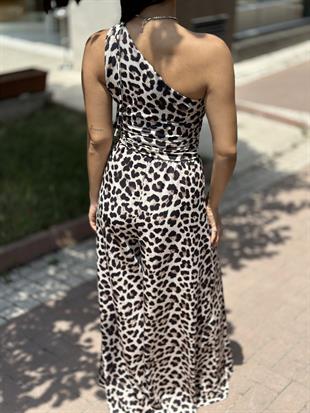 16434 LEOPAR DESEN TEK OMUZ TULUM