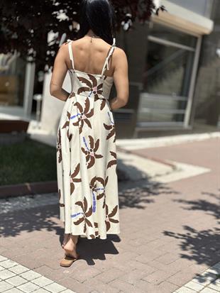 16438 ONLERI PARCALI ASKILI ELBISE