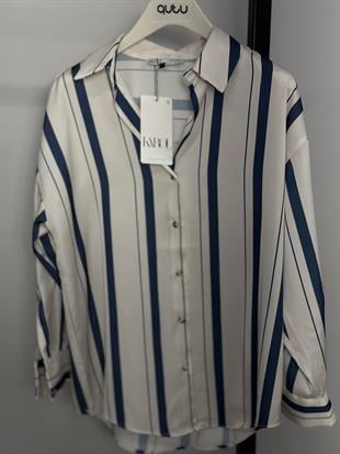 16455 KALIN CIZGILI SATEN GOMLEK