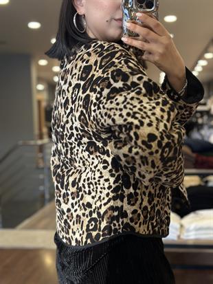 16706 LEOPAR DESEN KISA CEKET