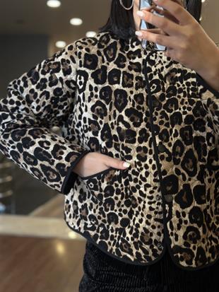 16706 LEOPAR DESEN KISA CEKET