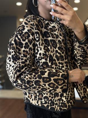 16706 LEOPAR DESEN KISA CEKET