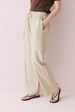 16820 BELI LASIKLI BAGLAMALI PANTOLON