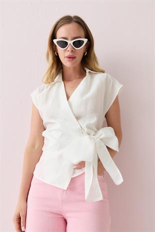 17259 KOLSUZ BAGLAMALI GOMLEK