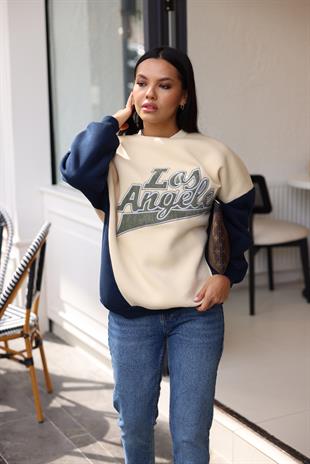 17770 LOS ANGELES YAZILI SWEAT