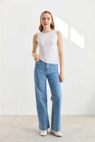 20868 KAYIK YAKA KOLSUZ TOP