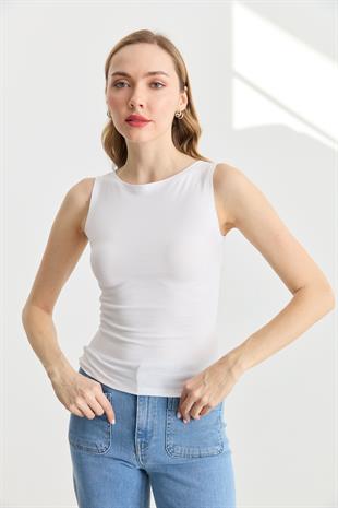 20868 KAYIK YAKA KOLSUZ TOP