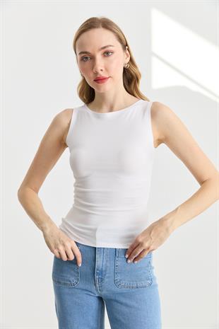 20868 KAYIK YAKA KOLSUZ TOP