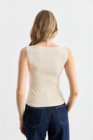 20868 KAYIK YAKA KOLSUZ TOP