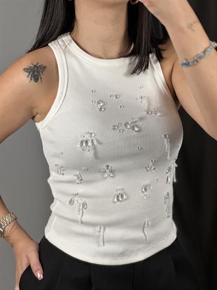 20922 BONCUKLU FITILLI TOP