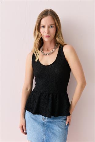 20984 PEPLUM DANTEL TOP
