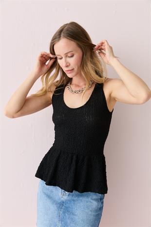 20984 PEPLUM DANTEL TOP